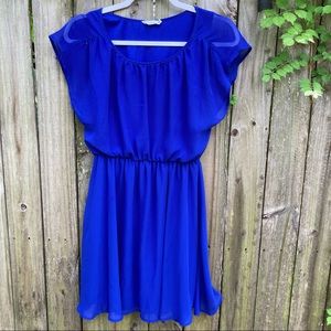 Royal Blue Chiffon Dress
